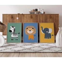 Set 3 tranh treo tường trang trí phòng trẻ em - Bộ tranh canvas treo phòng ngủ cho bé họa tiết đáng yêu NEW2837 7