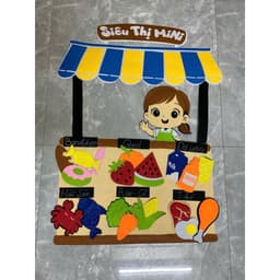 BỌ MAKET SIÊU THỊ MI NI TRANG TRÍ STEM MẦM NON MINH ANH 9