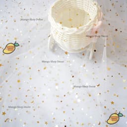 Vải Voan Kim Tuyến Ngôi Sao Phụ Kiện Decor Chụp Ảnh 3
