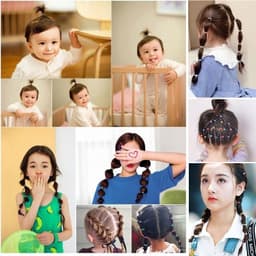 Lọ 1000 Dây Buộc Tóc Co Giãn Nhiều Màu Sắc cho bé 5