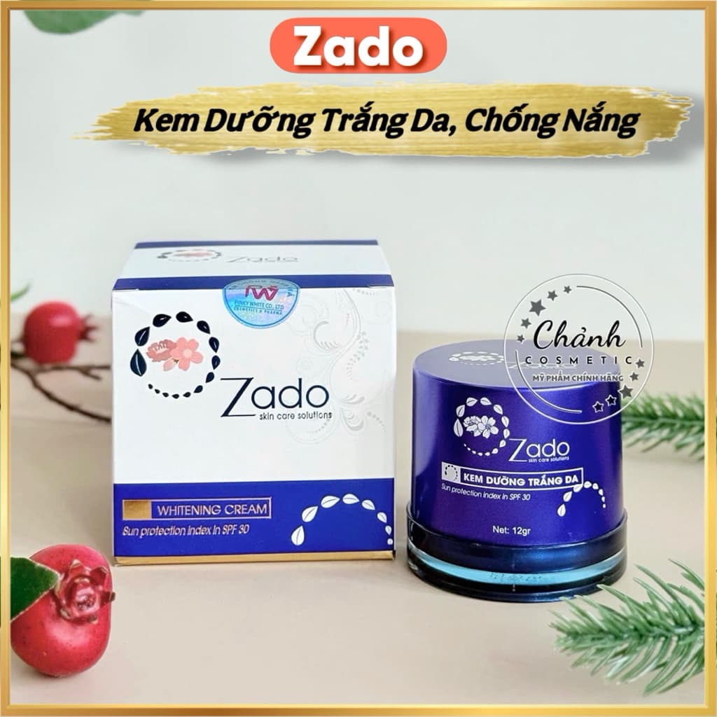 Kem Zado Dưỡng Trắng, Nâng Tone Da, Ngừa Mụn, Nám, Kiềm Dầu, Se Khít Lỗ Chân Lông 12gam