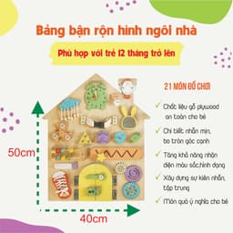 Bảng bận rộng - Busy board thương hiệu Woodness - Đồ chơi gỗ giáo cụ Montessori - Board game 2
