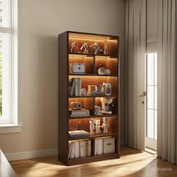 Kệ chữ U đa năng, Kệ để đồ decor trang trí Tết, tủ sách chất liệu gỗ MDF tủ gỗ để đồ cao cấp ND39 5