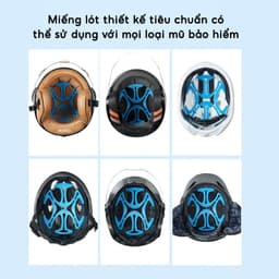 COMBO Lót Mũ Bảo Hiểm Chống Nóng Massage Thoáng Khí 8 Cánh JYoohome Cho Xe Máy Xe Đạp Thể Thao 3
