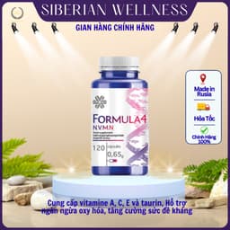 Thực phẩm Siberian novomin FORMULA 4, hỗ trợ ngăn oxy hóa , bảo vệ tế bào cơ thể - Hộp 120v 1