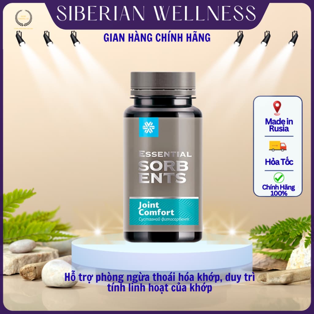Essential Sorbents Joint Comfort Siberian, hỗ trợ phòng ngừa thoái hóa khớp, tốt cho khớp - Chai 90g
