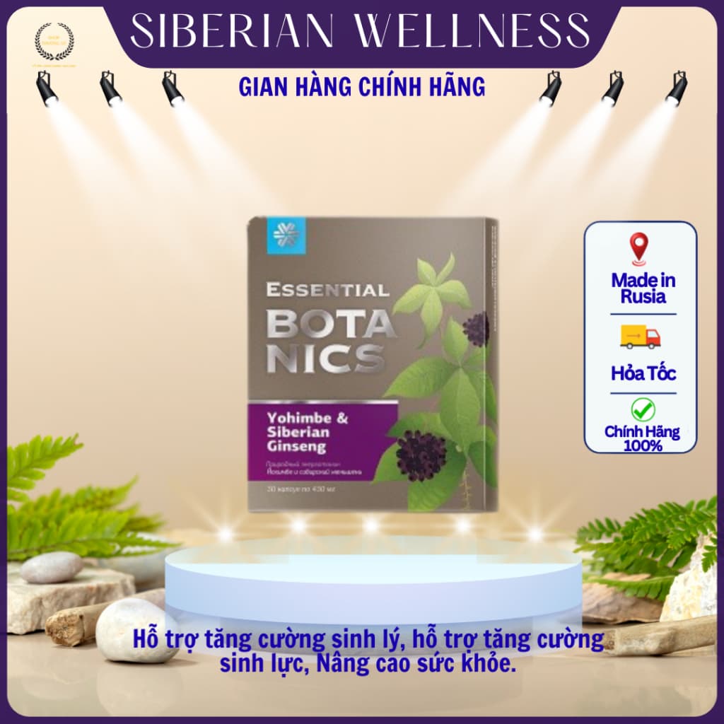 Botanics Yohimbe & Siberian ginseng, Hỗ trợ tăng cường sinh lý và sinh lực, nâng cao sức khỏe