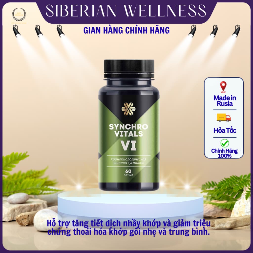 Thực phẩm Siberian Wellness Synchrovitals VI, hỗ trợ tăng tiết dịch nhầy khớp, tốt cho khớp