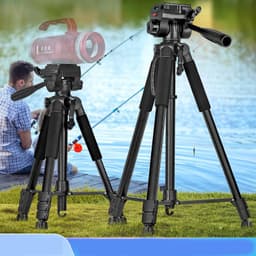 Tripod Điện Thoại Kiêm Chân Máy Ảnh F-180ST - Quay 360 Độ Chắc Chắn, Dùng Để Quay Phim Chụp Ảnh - Chiều Cao 55-180cm 2