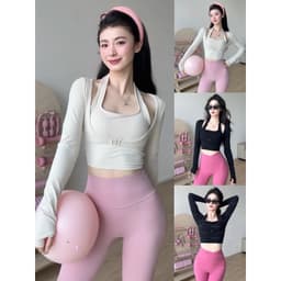 Đồ Tập Gym,Yoga,Pilates Áo Bra Thể Thao Có Mút Cài Ngực Mix Quần Legging Lulu Nhiều Màu 1