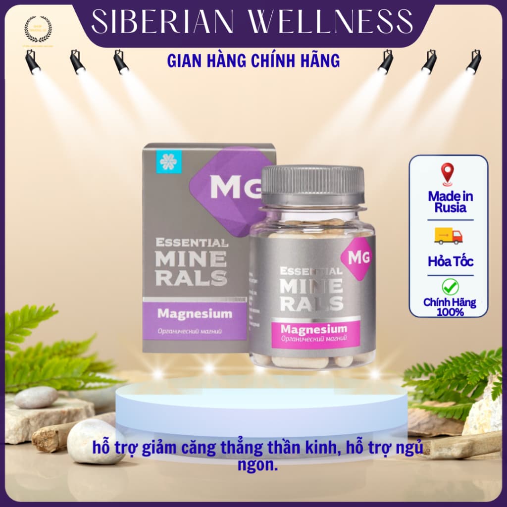 [GIÁ SỈ] Thực phẩm Essential Minerals Magnesium (Mg), bổ sung Magiê giúp giảm căng thẳng và ngủ ngon