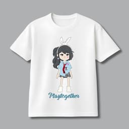 Áo thun cho bé in hình Play Together mẫu cực dễ thương đủ size cho bé trai bé gái 3
