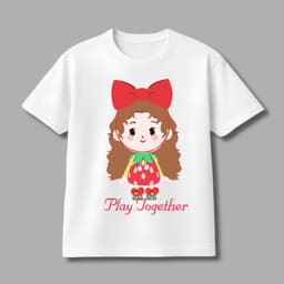 Áo thun cho bé in hình Play Together mẫu cực dễ thương đủ size cho bé trai bé gái 9