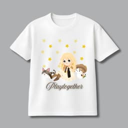Áo thun cho bé in hình Play Together mẫu cực dễ thương đủ size cho bé trai bé gái 6