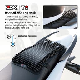 ( Chính hãng ZDK) Đệm lót yên xe máy ZDK Y1 Y2 cao cấp chính hãng êm ái chống ê mông đi thường xuyên, đường xa, phượt 5
