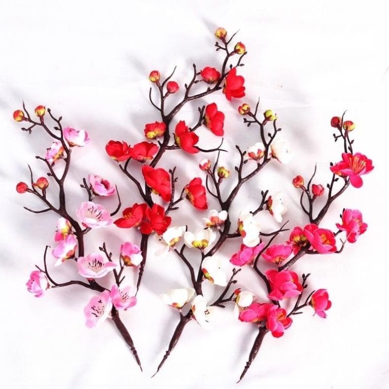 Cành đào cổ - trang trí oản, giỏ quà Tết, tháp nước, tháp tài lộc, phụ kiện chụp ảnh, decor Tết độc đáo