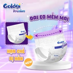 (Mẫu Mới) Bỉm Dán/Quần GOLDGI+ Nhật Cao Cấp Chính Hãng Đủ Size Cho Bé 7