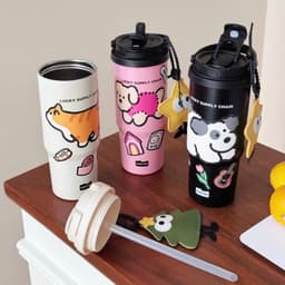 Bình giữ nhiệt Inox 316 chống gỉ dung tích lớn 720ml Cốc giữ nhiệt 2 đầu vòi uống tặng kèm phụ kiện 2
