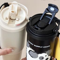 Bình giữ nhiệt Inox 316 chống gỉ dung tích lớn 720ml Cốc giữ nhiệt 2 đầu vòi uống tặng kèm phụ kiện 9
