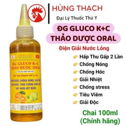 ĐG GLUCO K+C thảo dược 100ml tăng sức khoẻ, phục hồi và giải nhiệt, chống nóng, mát gà, điện giải 1