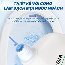 Combo 4 chai tẩy rửa bồn cầu TopGia 500ml, diệt khuẩn, khử mùi, sạch bóng vết bẩn dễ dàng 4