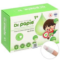 Gạc răng miệng Dr.papie cho bé Từ 1 tuổi ngăn ngừa sâu ,sún răng Hộp 30 gói 8