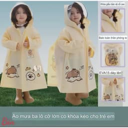 Áo Mưa Trẻ Em Mẫu Mới 2025 có mũ,họa tiết dễ thương [ab] 1