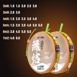 Trục Câu Đài KingKong Dây Câu Cá Buộc Sẵn QuanLiLai Bản Nâng Cấp Gia Cố Dây PE Size 3m6 Đến 7m2 3