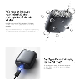 Máy Cạo Râu Điện Xiaomi Electric Shaver S200 Chính Hãng BH 12 Tháng 9