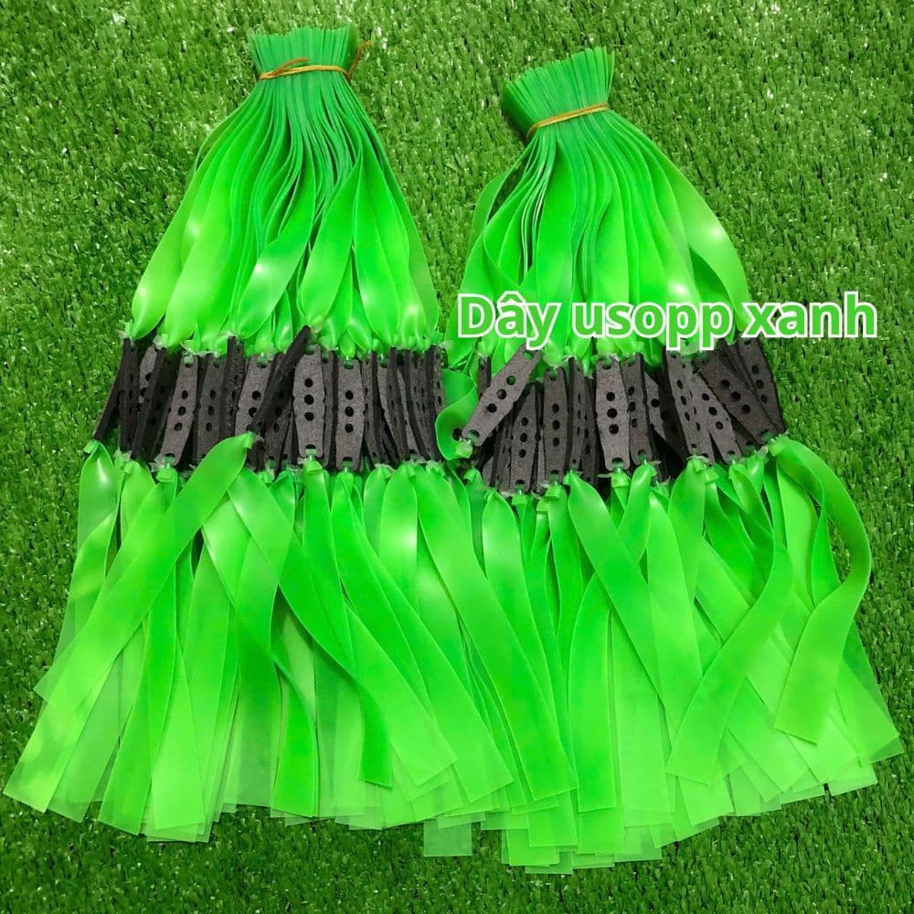 Dây Ná Cao Su Chỉ 18k 5 dây Usopp xanh size 0.65 dài 15cm kéo tới má chất lượng cao