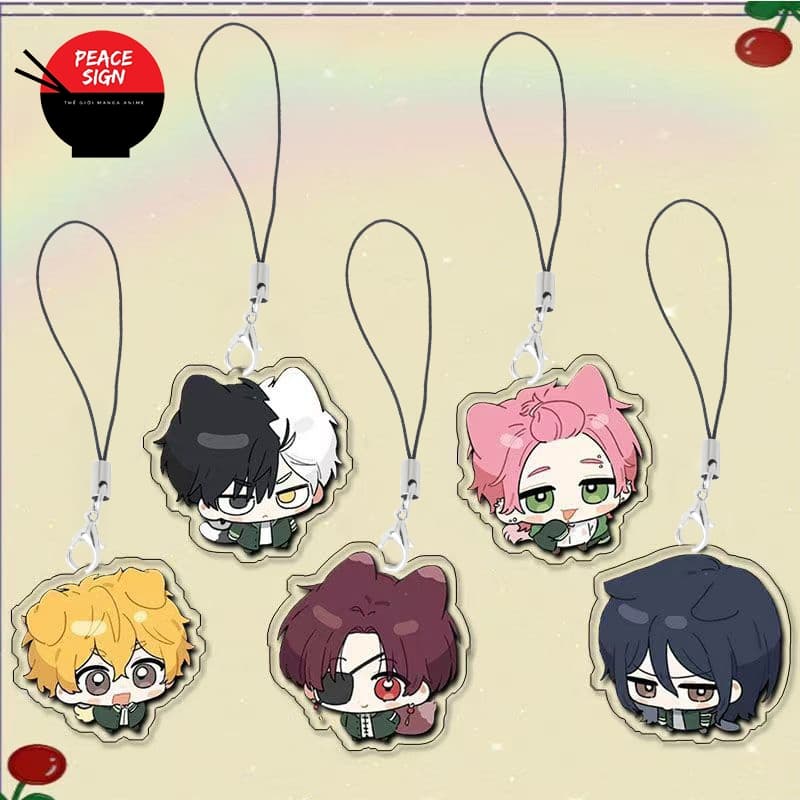 (mua 1 tặng 1) (PUPPY) Dây treo điện thoại WIND BREAKER in hình anime mica acrylic dây móc khóa tiện lợi xinh xắn
