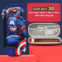 Hộp bút in nổi 3D hình siêu nhân, hộp đựng bút cho bé trai cỡ lớn in nổi cao cấp 7