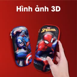Hộp bút in nổi 3D hình siêu nhân, hộp đựng bút cho bé trai cỡ lớn in nổi cao cấp 5