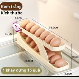 Khay trứng 2 tầng lăn tự động, Khay đựng trứng tủ lạnh tự lăn tiện dụng 4