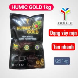 Phân Bón Humic Gold Hữu Cơ Mỹ (Gói 1kg) - Siêu Kích Rễ, Cải Tạo Đất, Giải Độc Phèn, Humic Acid Đậm Đặc Tan 100% 2