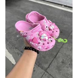 Sục Cá Sấu Trẻ Em Người Lớn Hoạt Hình Melodyy Hồng Đáng Yêu - Kèm Charm Jibits 5