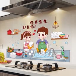 Decal giấy dán bếp cách nhiệt chống dầu mỡ,kích thước (60x90cm) 5