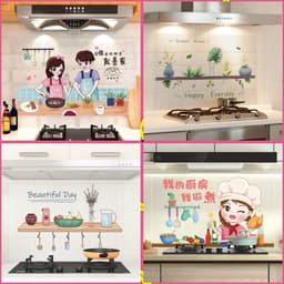 Decal giấy dán bếp cách nhiệt chống dầu mỡ,kích thước (60x90cm) 4