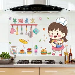 Decal giấy dán bếp cách nhiệt chống dầu mỡ,kích thước (60x90cm) 7