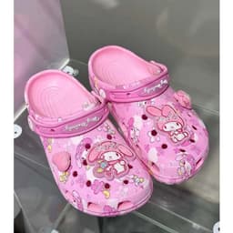 Sục Cá Sấu Trẻ Em Người Lớn Hoạt Hình Melodyy Hồng Đáng Yêu - Kèm Charm Jibits 2
