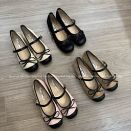 Giày bệt búp bê phối nơ khoá khuy xinh tiểu thư, chuẩn size (Bb77) 9