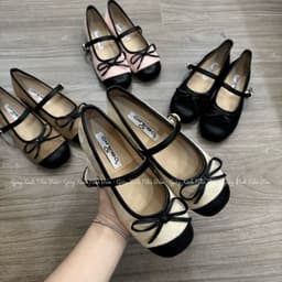 Giày bệt búp bê phối nơ khoá khuy xinh tiểu thư, chuẩn size (Bb77) 2
