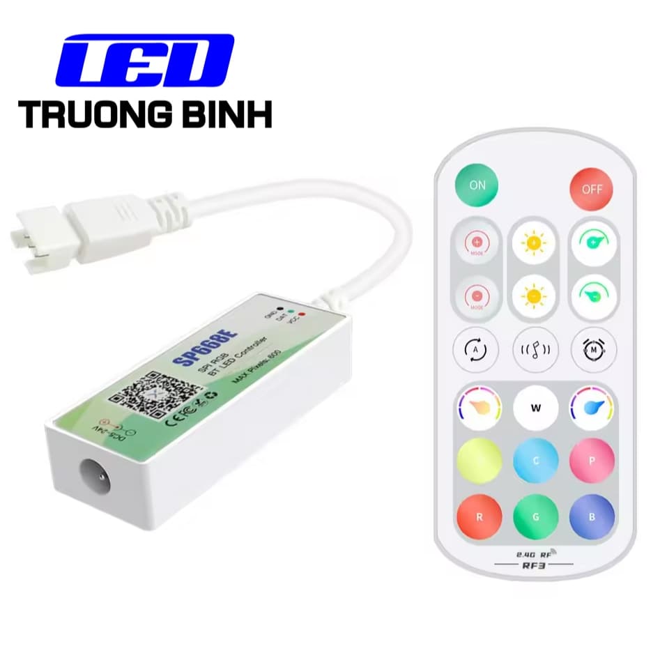 SP668E BỘ ĐIỀU KHIỂN LED FULL MÀU ARGB NEOPIXEL WS2812B WS2811 UCS1903 NHÁY THEO NHẠC DIY HIỆU ỨNG