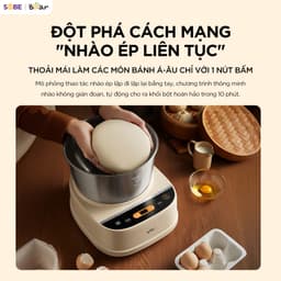 Máy Trộn Bột Bear SM-5H50Z68, Dung Tích 5Lít - Công Suất 180W, Nhồi Và Ủ Tự Động, Hàng Chính Hãng 6