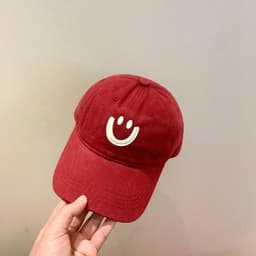 Mũ lưỡi trai chống nắng trẻ em Nón hoạ tiết mặt cười dễ thương Vải cao cấp Size mũ linh hoạt 8