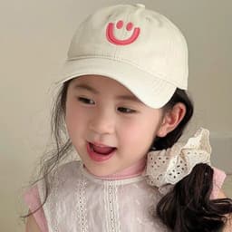 Mũ lưỡi trai chống nắng trẻ em Nón hoạ tiết mặt cười dễ thương Vải cao cấp Size mũ linh hoạt 5