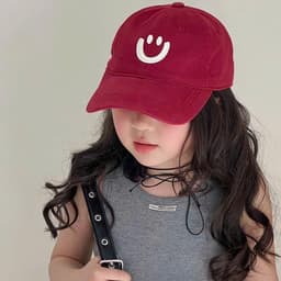 Mũ lưỡi trai chống nắng trẻ em Nón hoạ tiết mặt cười dễ thương Vải cao cấp Size mũ linh hoạt 6