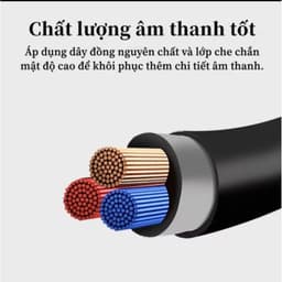 Dây 𝗔𝘂𝗱𝗶𝗼 𝗔𝘂𝘅 2 Đầu 𝟯.𝟱𝗺𝗺 Jack Âm Thanh Bọc Dù Cao Cấp Diy - 3