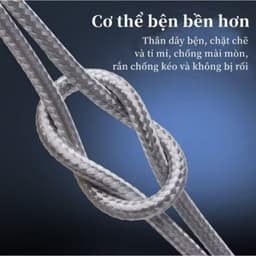 Dây 𝗔𝘂𝗱𝗶𝗼 𝗔𝘂𝘅 2 Đầu 𝟯.𝟱𝗺𝗺 Jack Âm Thanh Bọc Dù Cao Cấp Diy - 4
