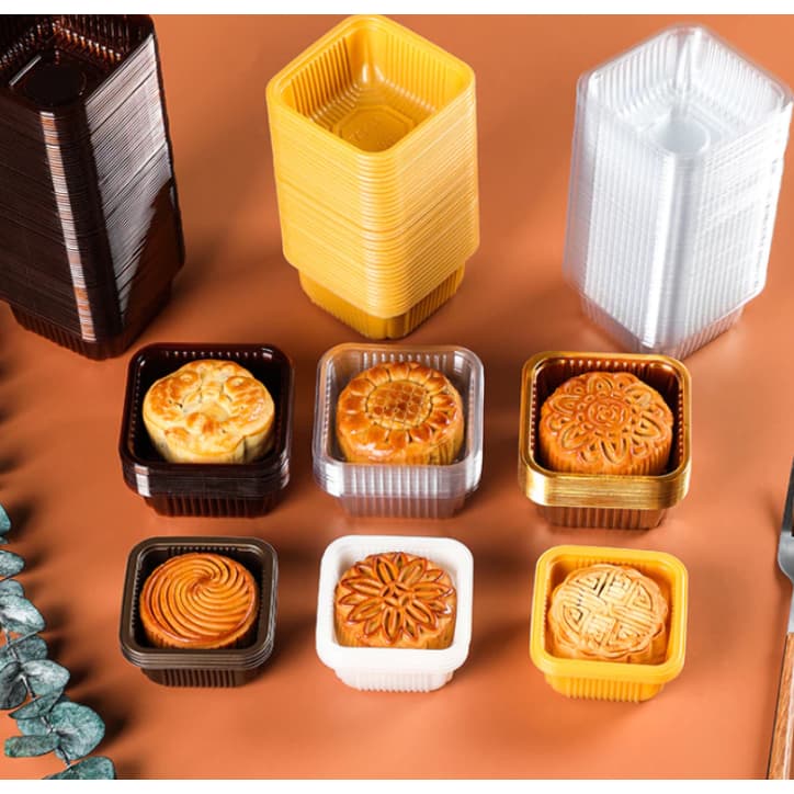 Combo 300 Khay nhựa đựng bánh trung thu mini, khay đựng bánh dứa, các loại bánh